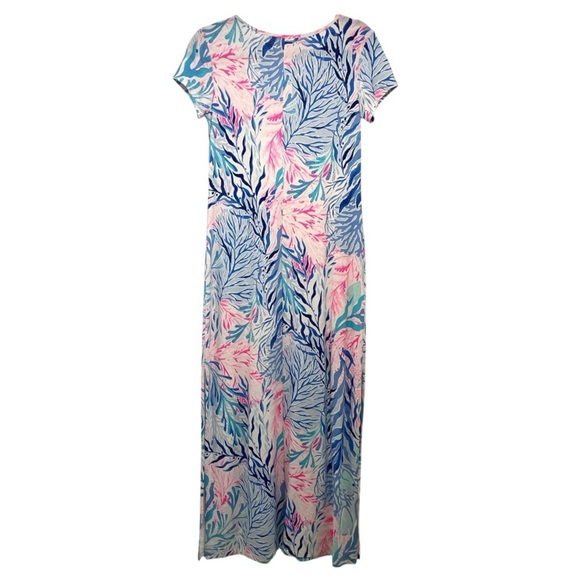 Lilly Pulitzer Wynne Short Sleeve Stretch Jersey Knit Maxi Dress Women’s Small - Picture 9 of 12